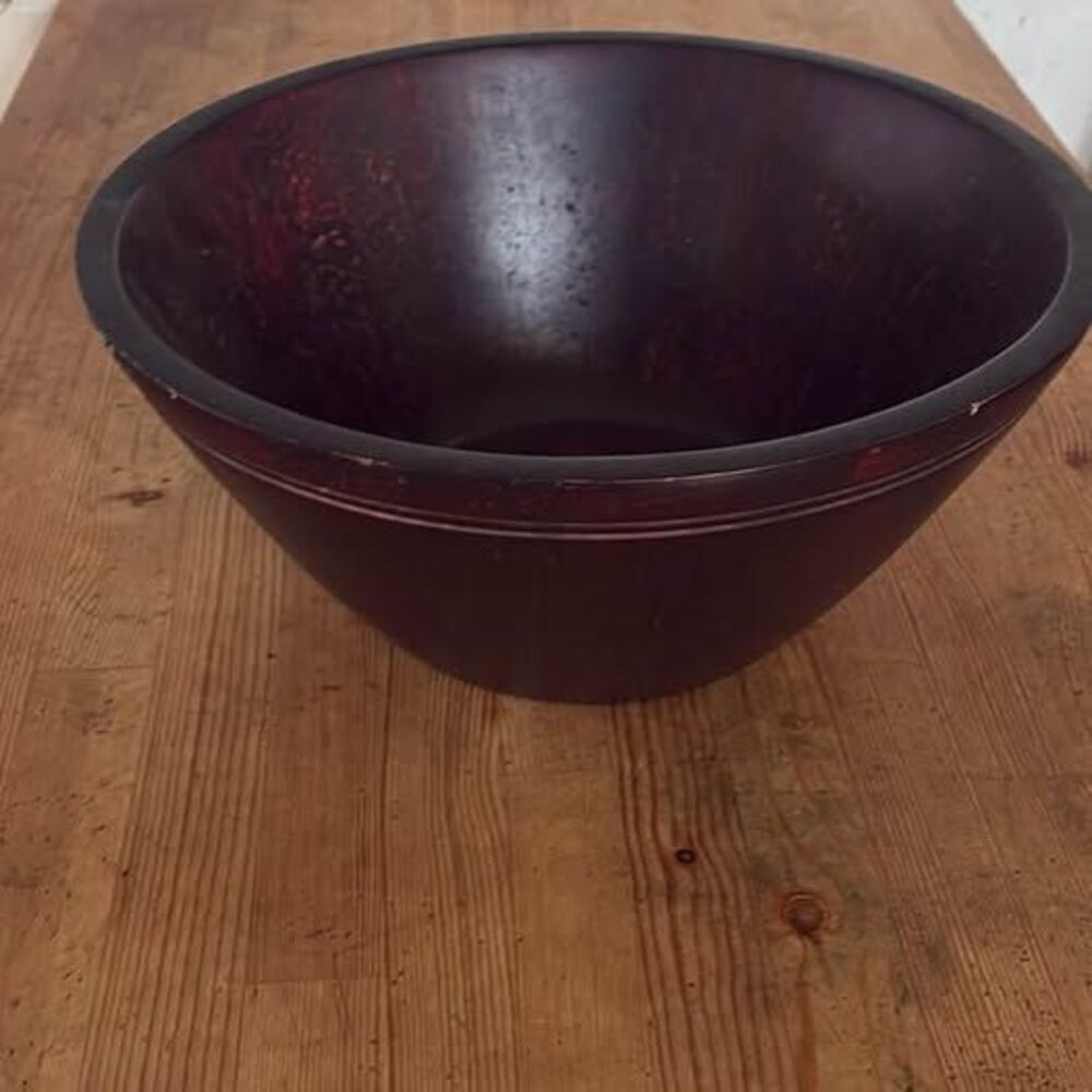 2003 Clay Art Wooden Serving Bowl